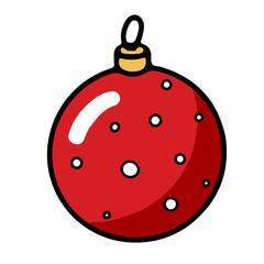  Round ball Christmas tree toy with polka dots