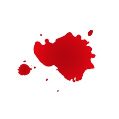 Obraz na płótnie Canvas Blood drops and splatters on white background. Vector illustration