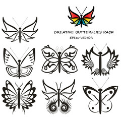 Originally designed vector  creative butterflies pack