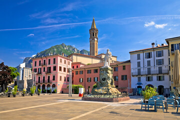 Fototapeta premium Town of Lecco colorful square view