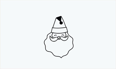 Abstract Letter Initial santa claus Vector Logo Design Template