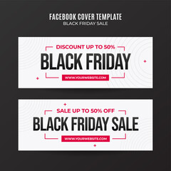 black friday horizontal banner design template Premium Vector for facebook cover, web banner and flyer