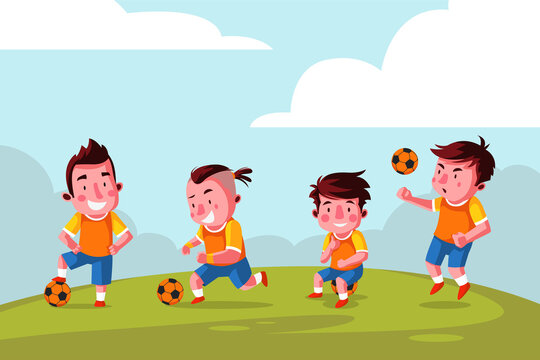 Soccer Cartoon Character Set