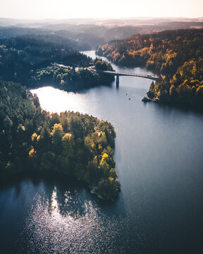 ottenstein lake in austria during autumn