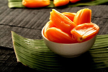 Fresh sweet ripe wild jack fruits .Kerala foods.