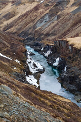 waterfall in the mountains