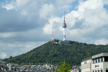 Seoul tower on the hill