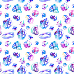 Watercolor diamonds pattern