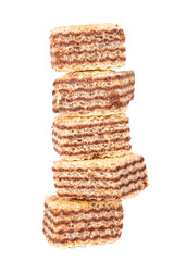 wafer square isolated on white background