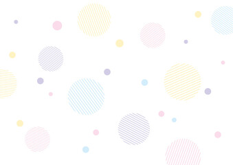 パステルカラーの水玉模様
