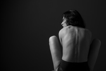 Obraz na płótnie Canvas beautiful woman's body. Sensual woman body. Shadow. Background. Silhouette. Sexy photo. Sexy. 