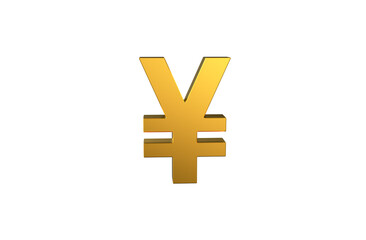 Obraz premium JPY Japanese Yen currency symbol in gold - 3d Illustration, 3d rendering 