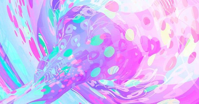 Looped 4k animation. Abstract colorful chill background. Ideal creative modern wallpaper for
design and music