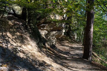 Sächsische Schweiz Hockstein Hocksteinaussicht Wolfsschlucht Sandstein Elbsandstein Gebirge Höhle 