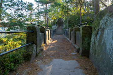 Sächsische Schweiz Hockstein Hocksteinaussicht Wolfsschlucht Sandstein Elbsandstein Gebirge Höhle 