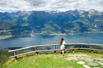 Mountain peak offering Lake Como panoramas and a summer hiking trails