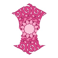 Double exposure portraits of men and ornament