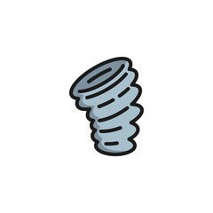 Tornado weather filled outline icon