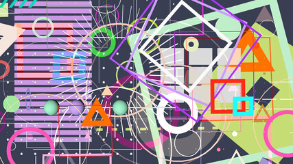 abstract background with geometric shapes	
