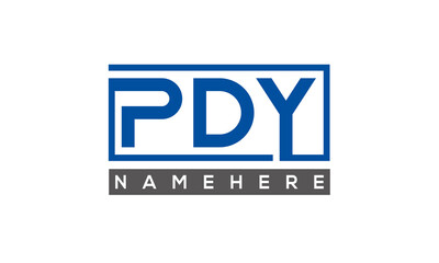 PDY creative three letters logo
