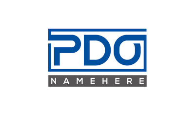 PDO creative three letters logo