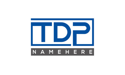 TDP creative three letters logo