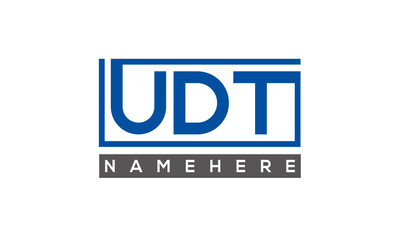 UDT creative three letters logo