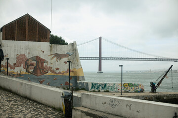 city bridge, city bridge Lisbon 