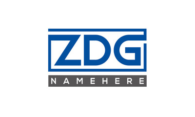 ZDG creative three letters logo