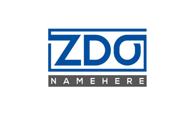 ZDO creative three letters logo