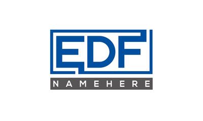 EDF creative three letters logo