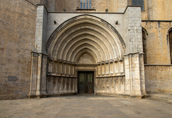 Fototapeta na wymiar The Cathedral of Saint Mary of Girona in Spain