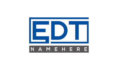 EDT creative three letters logo