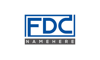 FDC creative three letters logo