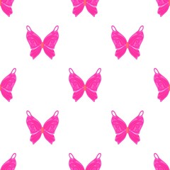 Obraz na płótnie Canvas Pink fairy wings pattern seamless background texture repeat wallpaper geometric vector