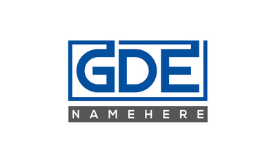 GDE creative three letters logo