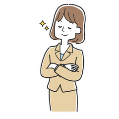 得意げなビジネスウーマン