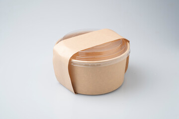 Food packaging cup isolated on white background. Part of set.