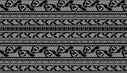 Vector lace pattern with geometric elements. - obrazy, fototapety, plakaty