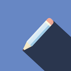 A blue pencil. Fit for education, icon, news, background, etc.