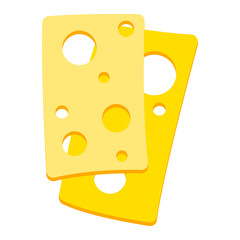 Illustration of cheese. Breakfast icon. Food item for menu restaurants and shops.