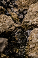 water between stones