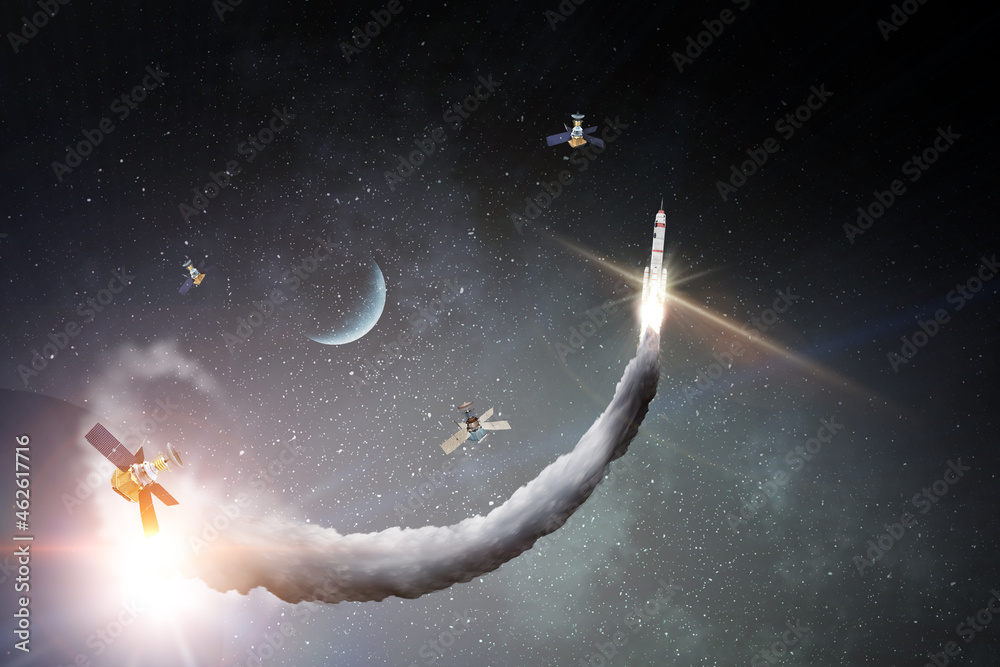 Poster Image of outer space. . Mixed media