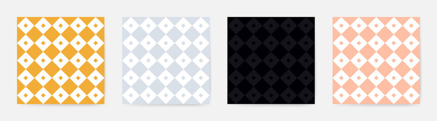 Geometric seamless patterns. Vector illustration