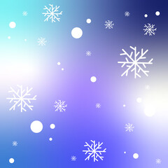 Fototapeta na wymiar abstract background of blue, white, gray-blue flowers with a shade of pink with snowflakes