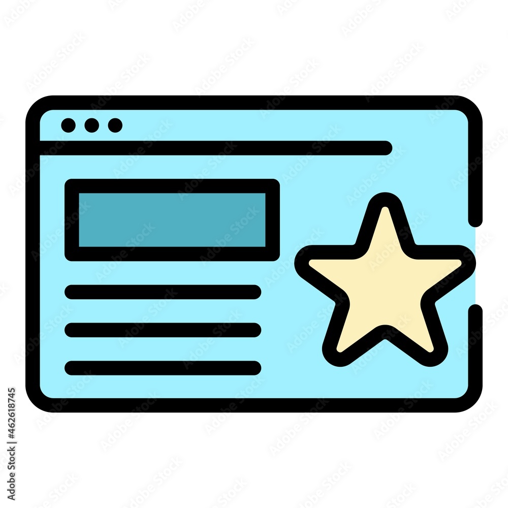 Poster bonus web program icon. outline bonus web program vector icon color flat isolated