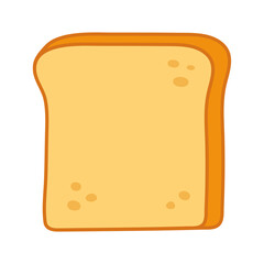 Delicious toast bread icon. White toast bread slice for sandwich isolated on white background.