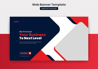 Corporate social media web cover banner and youtube thumbnail template design