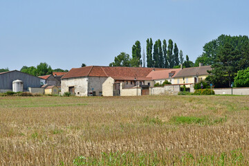 Fototapeta na wymiar Arthies; France - july 21 2021 : picturesque village in summer