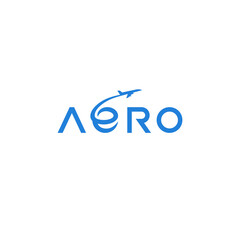 Aero wordmark, company logo design. - obrazy, fototapety, plakaty